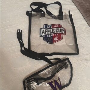 Clear Apple Cup Series Tote and Pouch Set